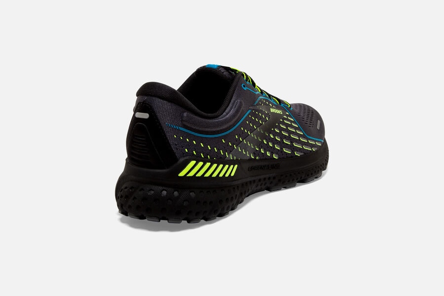 Brooks Running Shoes Mens Black/Blue - Adrenaline GTS 21 Road - 3091-YXBJP